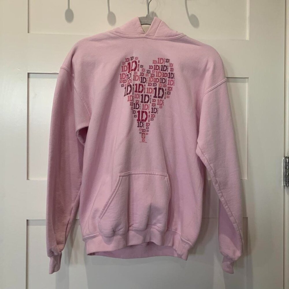 RARE one direction heart design pink hoodie
